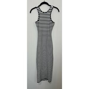 Zara Striped black and white maxi tank dress Size Small NWOT